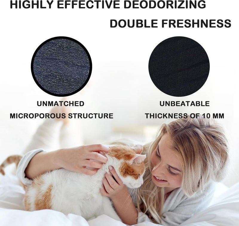 caqeaus 2xThickened and Durable 8 Pack Carbon Filters Compatible with Litter Robot 3 Replacement Filters for Absorbing Odors Control Damp from Pets and Keep Home Fresh - Image 3